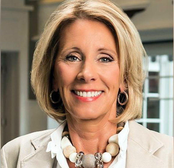 Secretary of Education, Betsy DeVos.
Photo courtesy of the Associated Press