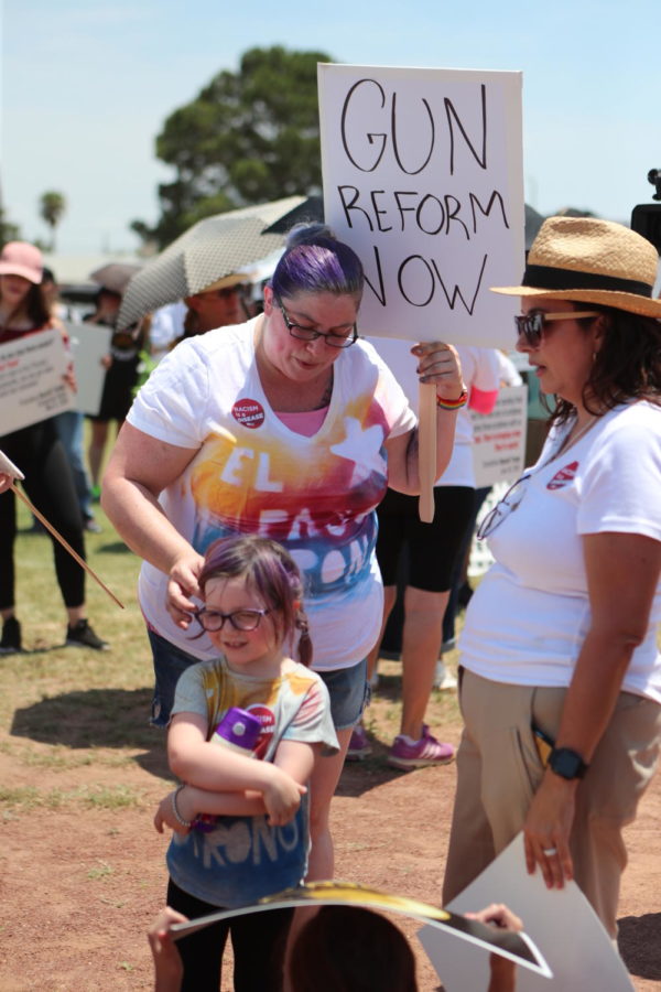 On Aug. 7, 2019, days after a mass shooting at a Wal-Mart in El Paso where 23 people were killed, community members gathered at Washington Park in protest against gun violence.