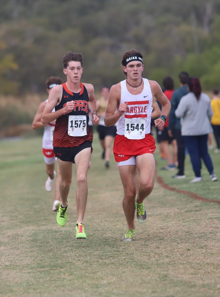 Junior runner, Miles Westbrook (left), placed 4th at the regional meet in Lubbock, TX on Oct. 23. 