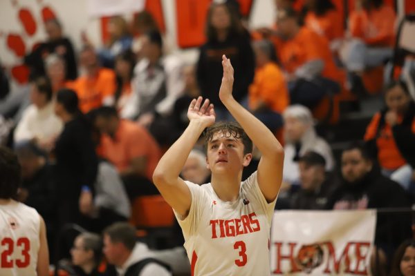 Senior Owen Bustillos is one of the teams top scorers. The Tigers are currently in 3rd in district play.